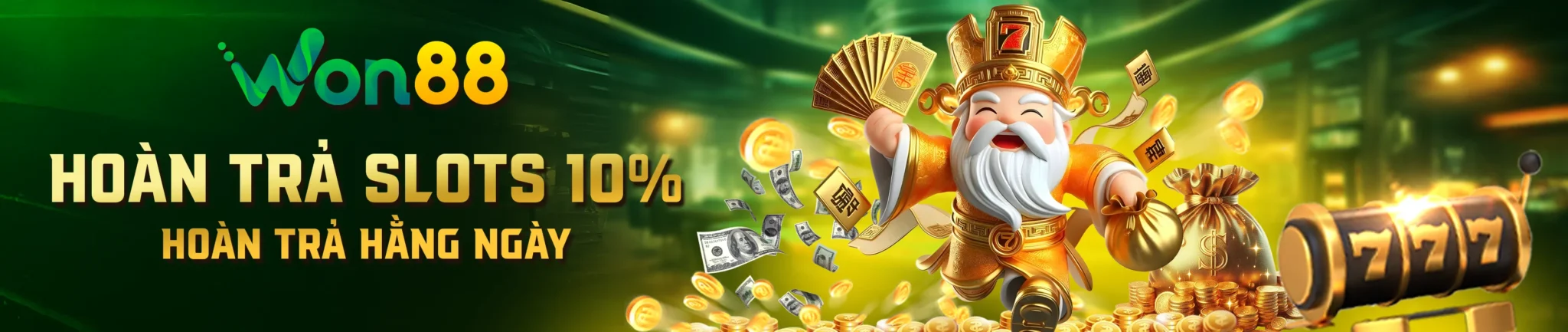 Banner hoàn trả slot game hoàn trả đến 20%