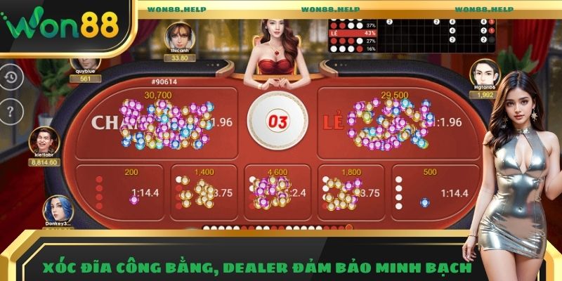 Xóc Đĩa Won88 - Tỷ Lệ Thưởng Cao, Cơ Hội Làm Giàu Lớn 6 Xóc đĩa công bằng, dealer đảm bảo minh bạch